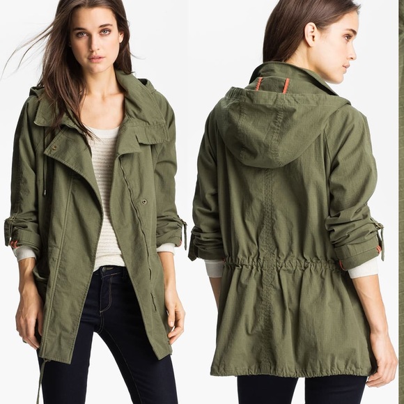 Willow & Clay Jackets & Blazers - Willow + Clay olive anorak jacket, Sz. L
